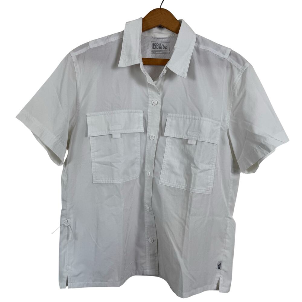 Eddie Bauer Women Button Up Shirt Top Size Small Hiking Fishing Outdoors Utility